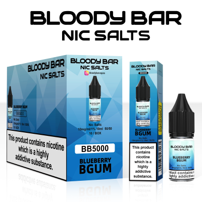 Bloody Bar Nic Salts 10mg 10ml BB5000 - Blueberry Bubblegum